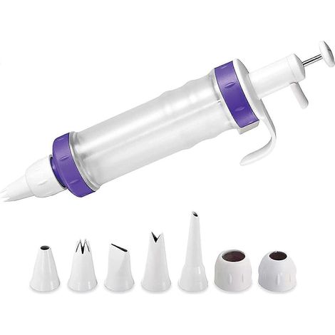 Décorateur de desserts, outils de décoration de gâteaux, 28 x 5 cm de diamètre (11 x 2 pouces de diamètre), comprend 4 douilles (1/5)