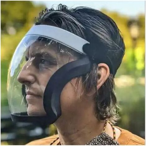 Pair Sjqka – Masque intégral transparent anti-buée – Étanche à la poussière et aux éclaboussures – Protection optimale pour équitation (1/4)