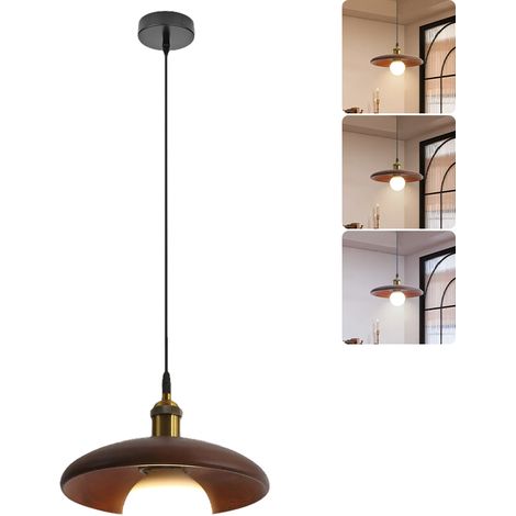 Suspension 18 cm, lustre vintage avec ampoule, plafonnier, lampe de chevet, lampe d'îlot, 3 températures de couleur réglables, hauteur réglable (1/5)