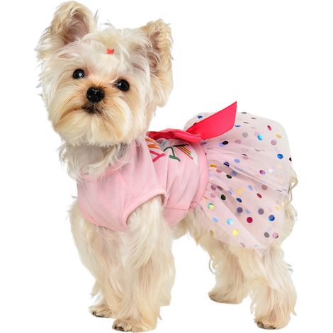 1 jupe princesse pour animaux de compagnie, en polyester, rose, taille unique, pour chiots et petites races (1/5)