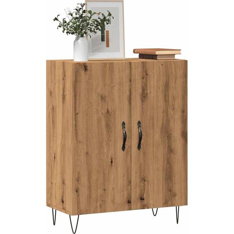 Aparador de madera de ingeniería roble artisan 69,5x34x90 cm vidaXL (1/5)