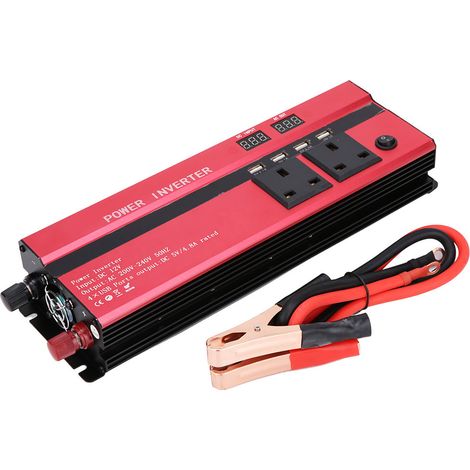 Onduleur solaire 2000W 24V-220V, tension 220V, onde sinusoïdale modifiée, puissance 2000W, pour camping-car UK (1/5)