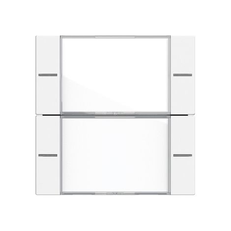 Plaque de finition Gira 577227 satin blanc avec champ de marquage