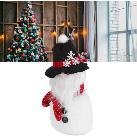 Décorations de Noël, figurines de bonhommes de neige avec chapeaux, décorations de fenêtre, figurines de bonhommes de neige sans visage (1/5)