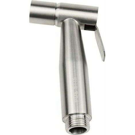 Douchette Bidet pour WC Acier Inoxydable Pulvérisateur de Couches Pulvérisateur à Bidet Manuel pour l\'hygiène personnelle Douche Salle de Bain WC -Argent (1/4)