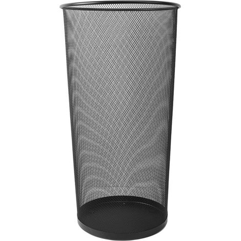 Porte-parapluie rond en métal noir, support élégant à mailles pour entrée, maison, bureau, hôtel (1/5)