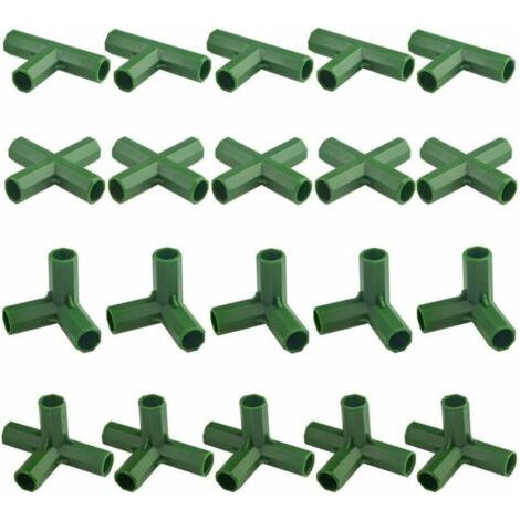 Lot de 20 connecteurs de cadre de jardinage résistants pour serre et plantes 11 mm,