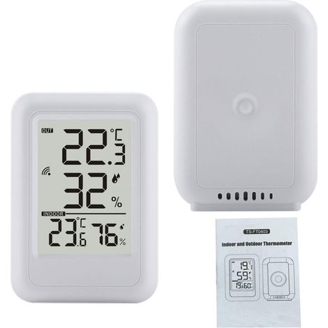 Nouveau Thermomètre Hygromètre Intérieur Extérieur 2025 Fonctionnel sans Fil Affichage Numérique (1/5)