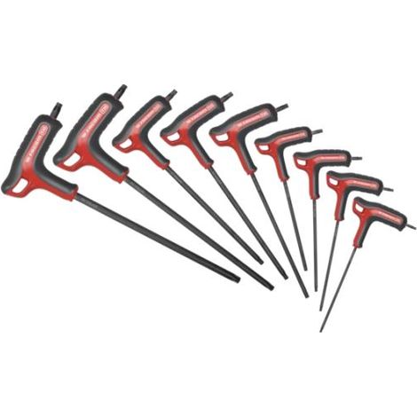 Facom – Jeu de clés Torx T8 à T40 – 9 pièces – Forme L – Bras long et court pour accès en profondeur