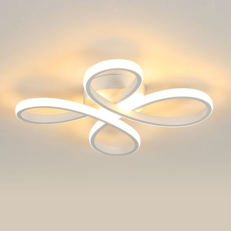 GOECO LED Ceiling Led Modern Design 28W Creative flower shape Ceiling lamp for living room bedroom dining room white office, warm white light 3000k