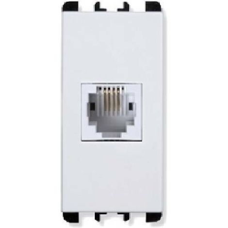 Simon urmet presa telefonica rj11 6/4 colore bianco 10411.b