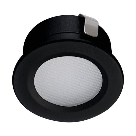 Luminaria empotrable impermeable, negra, redonda, foco LED, 1W, luz fría, IP65, color ámbar, Kanlux (1/5)