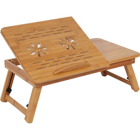 Étagère réglable en bambou (1 pièce) pour lit de dortoir, support de lecture portable pour livres. (1/5)