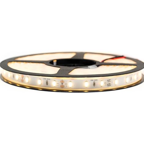 Sysled – Ruban LED blanc chaud 5m – 60 LEDs/m – IP68 étanche – 12V 5.5W/m pour éclairage professionnel – Installation facile