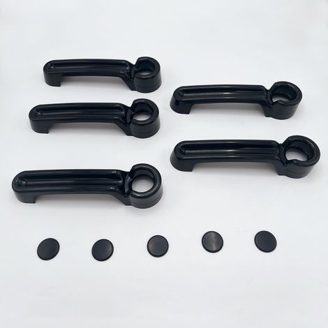 10 piezas de manijas de puerta exterior de ABS para Wrangler JK 07-18 (negro) (1/5)