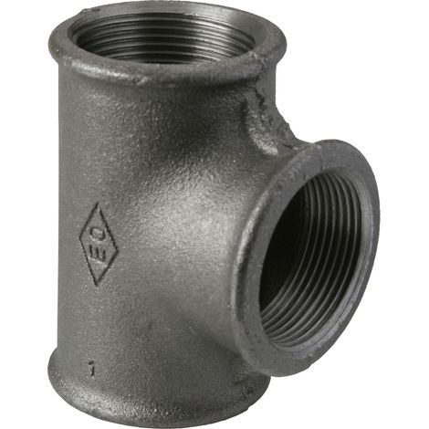 Atusa T-Stück Nr. 130 schwarz 1/2"