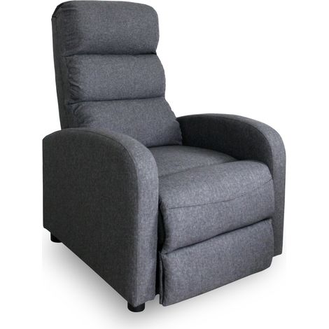 Fauteuil relax manuel Lasco tissu gris