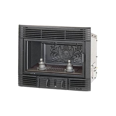 Supra – Insert cheminée turbo 634 – Fonte – 6kW – Pour chauffage quotidien jusqu'à 120m² – Installation sans tubage