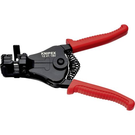 KNIPEX 12 21 180 EAN Pinza spelacavi con lame sagomate rivestiti in resina sintetica verniciata nera 180 mm (1/5)