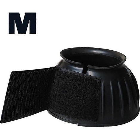 Lot de 2 cloches en caoutchouc pour chevaux, bottes souples pour équidés, taille M (1/5)