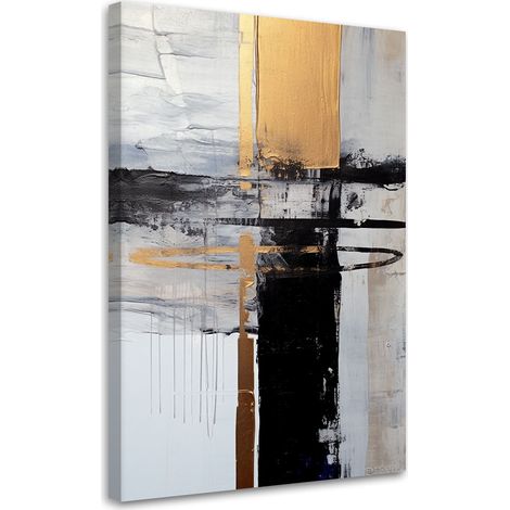 Tableau sur toile Tableau sur toile Abstraction Gold Glamour 60x90 (1/5)