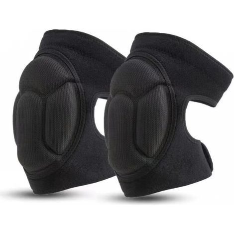 1 paire de genouillères de travail, genouillères de jardinage noires, genouillères de protection antidérapantes et anti-collision, genouillères de jardinage multi-usages - Noires (1/5)