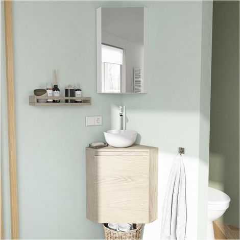 Lavabo angolare + lavabo + rubinetto + mobile SORRENTO