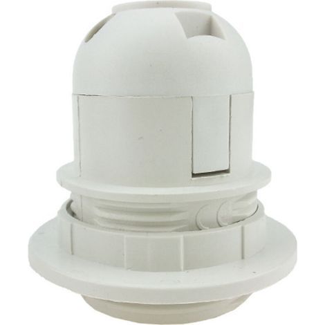 4-teiliges Lampenfassungsset - Für E27-Glühbirnen - Praktische Fassung - Kunststoffadapter für Lampenschirme (Weiß) (1/5)