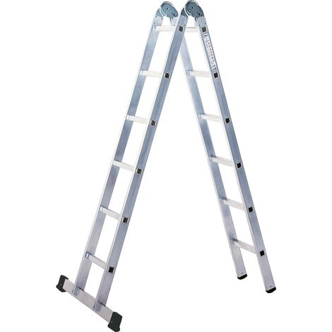 Iller Multifunktions- Klappleiter beidseitig begehbar mit 2x8 Sprossen und 5,50m AH
