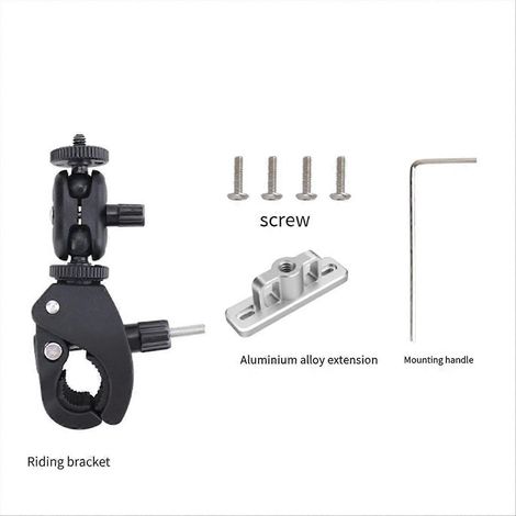 Support vélo pour Pocket 3, fixation guidon robuste, support d'action caméra, étrier rotatif universel, montage rapide pour cyclisme, accessoire de sport extérieur, adaptateur de guidon pour caméra Po (1/5)