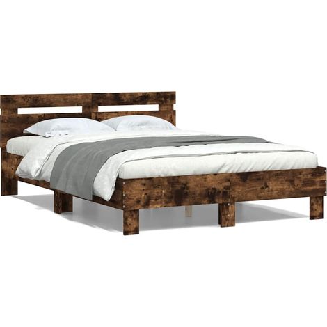 Maison Exclusive - Cama con cabecero madera de ingeniería roble a (1/5)