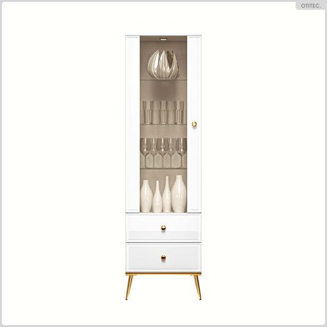 Armoire Vitrine - H.190 x L.55 x P.40 cm - PRESTIGE (1/5)