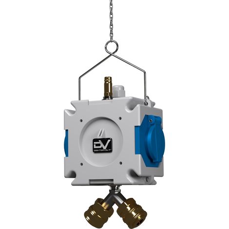 Tableau de distribution suspendu mDV 2x230 V Schuko avec raccordement pneumatique Doktorvolt® DV-2749-D (1/4)