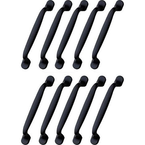 10 pezzi Maniglia nera per armadio 96 mm - Maniglia per mobili da cucina, ante e armadi (1/5)