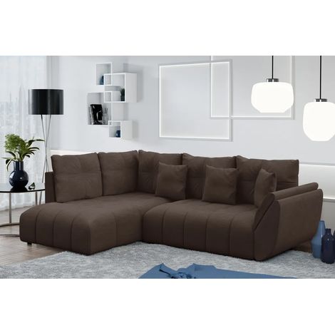 AX LIVING Ecksofa mit Schlaffunktion Corleone L Sofa Braun 268 cm (1/5)