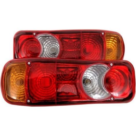 Set mit 2 12V/24V Rückleuchten für LKW, Anhänger, Landwirtschaftsfahrzeuge, Transporter, 6 Funktionen, Kennzeichenbeleuchtung (1/5)