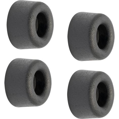 WAGNER Fermaporta VULKANO MINI - Set da 4 pezzi - Diametro Ø 18 x 10 mm I Fermaporte a muro da avvitare I Fermaporte nero in stile retro in gomma piena - 15501004 (1/4)