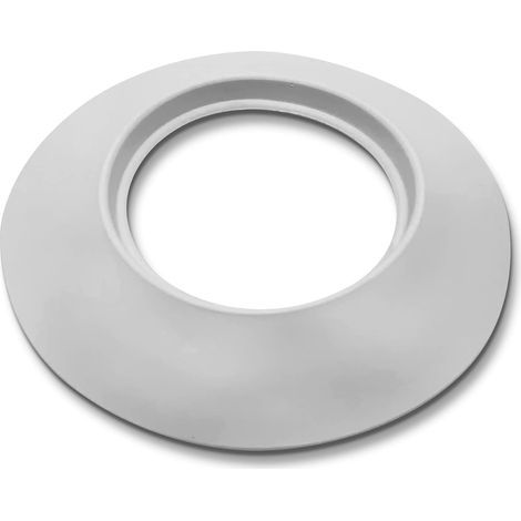 Rosette Cover Diameter 125 mm White Plastic For Radiator Pipe Heating Bathroom (1/5)