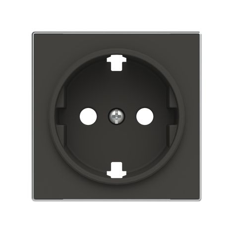 Tapa enchufe schuko Serie Sky de Niessen Negro Soft