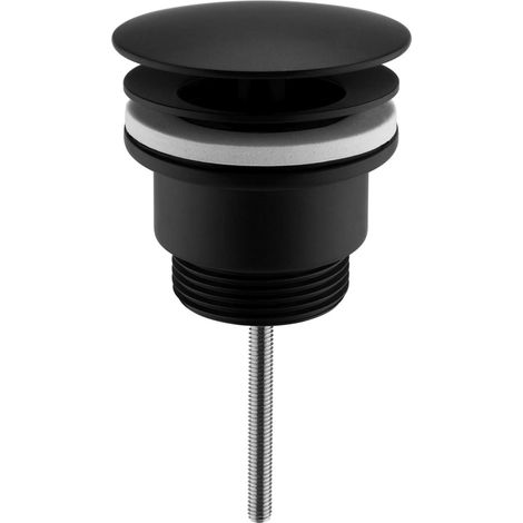 Sapho - Piletta di scarico non chiudibile, nero opaco CV3004B (1/2)