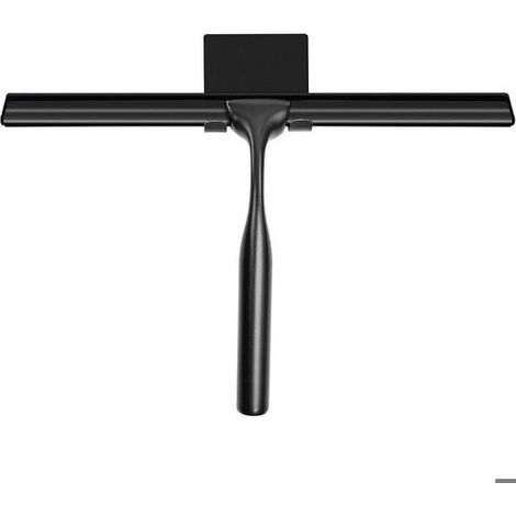 Raclette de douche en acier inoxydable avec support mural, sans perçage, idéale pour nettoyer les fenêtres, salles de (1/5)