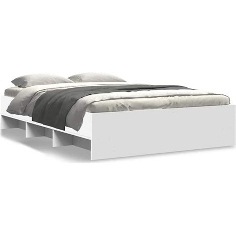 Maison Exclusive - Estructura de cama madera de ingeniería blanca (1/5)