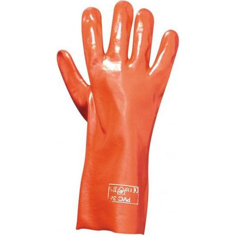 Gants PVC rouge LG35 T10 (1/2)