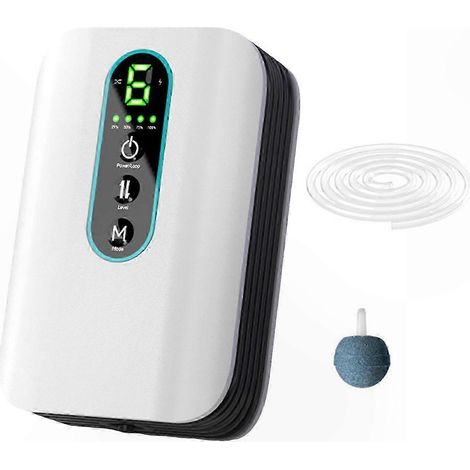 Hocheffiziente USB-Luftpumpe für Aquarien, robustes ABS, leise, optimale Durchflussrate, geringer Verbrauch, ideal für Teiche und Becken, kompaktes Design.