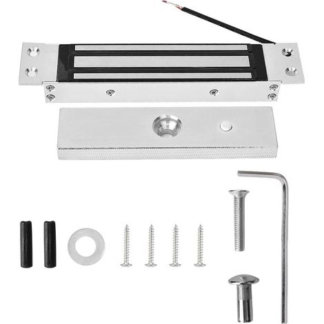 Serrure Magnétique Electrique DC 12V Force de 180 kg Mode NC Verrou Porte Électromagnétique Encastrable pour Systèmes de Contrôle d'Accès, pour Porte en Bois/Verre/Métal (1/5)