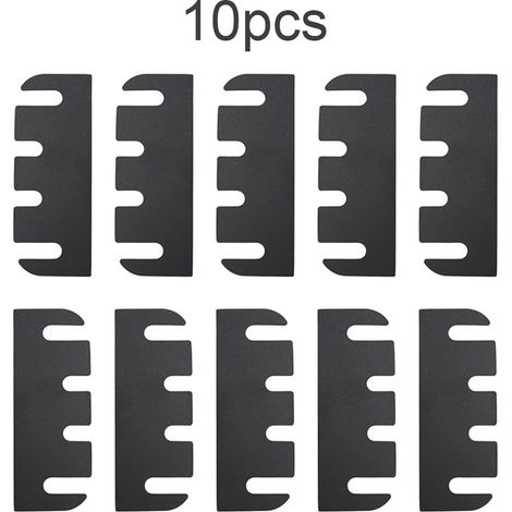 (Noir 1) Lot de 10 cales de charnière de porte pour kit de réparation de charnières de porte, 10 cm (4 pouces), pour combler les espaces entre les charnières et réparer les portes de placards. (1/5)