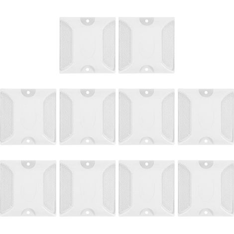 Balises Réfléchissantes en ABS Blanc 10PCS, Plots Surélevés pour Entrées d'Allée et Trottoirs avec Haute (1/5)