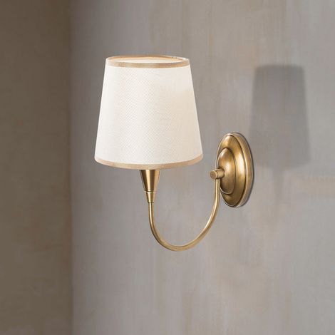 Wandlampe Lucoli, Fassung E27 max. 40 W, Innenbereich, Strukturfarbe Gold, Weiß (1/5)