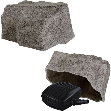 Gartendek Faux rocher cache regard jardin 33 cm gris