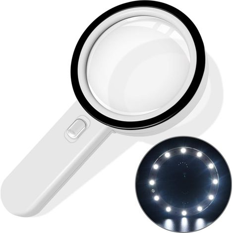 Loupe avec 13 lumières LED, loupe de lecture pour personnes agées, bijoux, artisanat (1/5)
